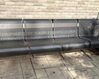 Commercial Grade Perforated Metal Park Bench
