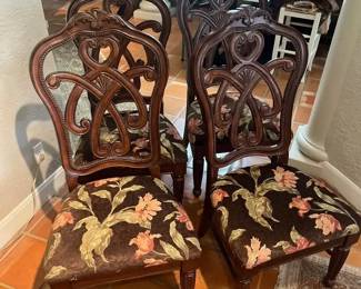 Formal Dining Chairs Set Of 4, Damage To Legs See Photos