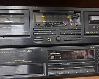 Pioneer Cassette Player And CD Player 2 Pieces Turns On But Not Tested