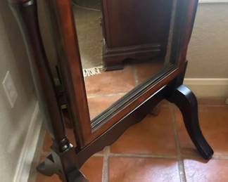 Dark Wood Standing Mirror