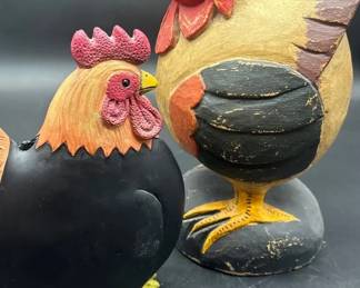 Lot Of 2 Chicken Decor