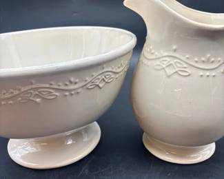Lg Fruit Bowl And Pitcher Set Ceramic