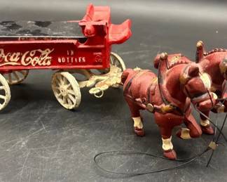CocaCola Buggy And Horses Pulling Wagon