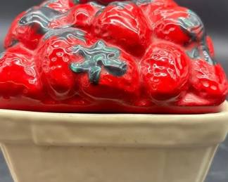 Strawberry Ceramic Lidded Canister