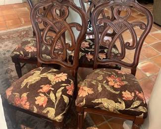 Formal Dining Chairs, Set Of 4, Damage To Legs See Photos
