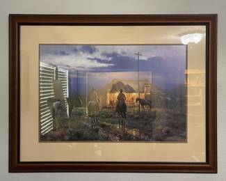 FRAMED PRINT “COWBOY REVIVAL” BY MARTIN GRELLE
