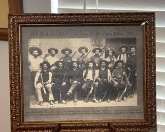 VINTAGE TEXAS RANGERS FRAMED PRINT