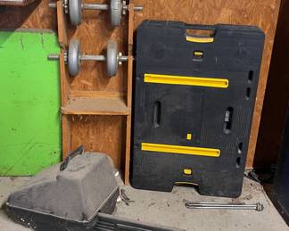 WEIGHTS, KETER FOLDING PORTABLE WORK TABLE, CHAIN SAW