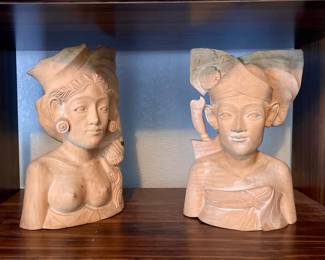 VINTAGE WOOD CARVED FIGURES