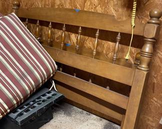 VINTAGE FULL SIZE WOODEN HEADBOARD/FOOTBOARD