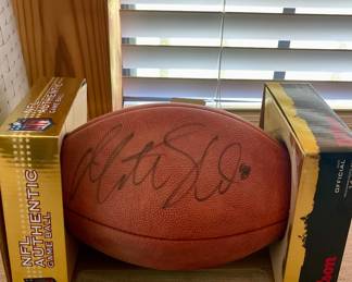 SIGNED FOOTBALL BY FORMER TEXAN MATT SCHAUB