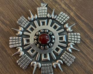STERLING SILVER TAXCO LARGE PENDANT