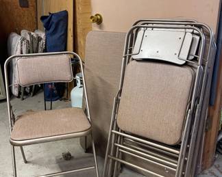VINTAGE SAMSONITE FOLDING CARD TABLE & CHAIRS