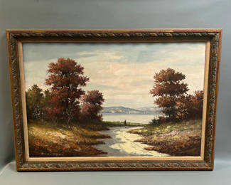 Lot 29: Large Landscape Oil on Canvas 