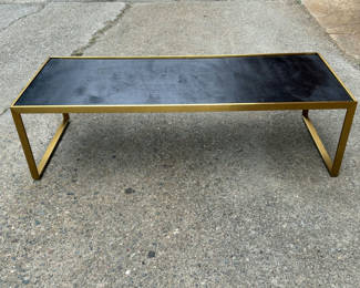 Lot 15: MCM Wooden Top Metal Coffee Table 
