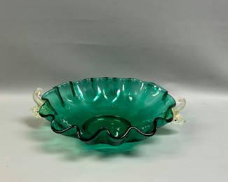 Lot 27: Murano Venetian Glass Bowl 