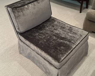 A pair of slipper chairs
