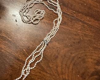 Eve Alfille Necklace with 18K Gold and Diamond Clasp
