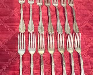 Coin Silver 15 Forks 574 grams