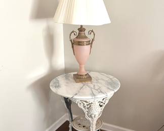 Wrought Iron Table - Lamp