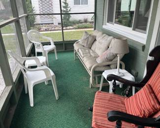 Patio furniture, set chairs tables