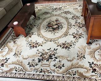 Area rug  coffee table, entertainment center