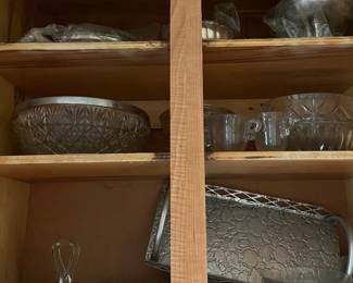 Metal and glass servingware