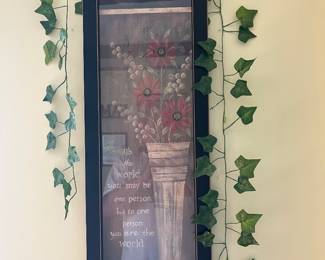 Framed wall decoration