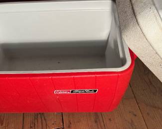 Coleman red cooler