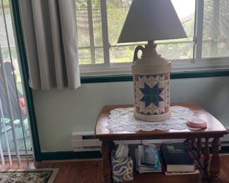 End table with lamp