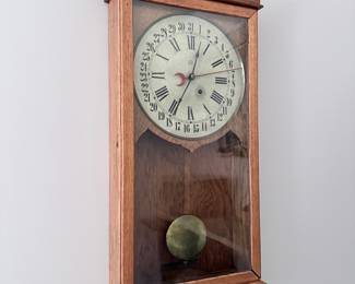 Seth Thomas Oak Calendar Regulator Wall Clock