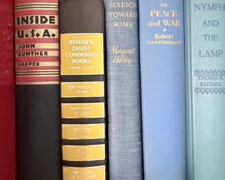 Collection of Vintage Hardcover Books including John Gunther's 'Inside U.S.A.'