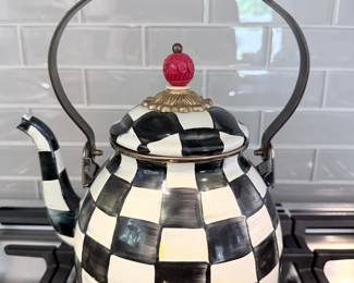 Photo 1 of 2 - Mackenzie-Childs Courtly Check 3 Quart Tea Kettle