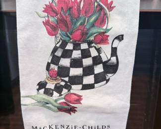 Mackenzie-Childs Dish Towel - Courtly Check 3 Quart Tea Kettle