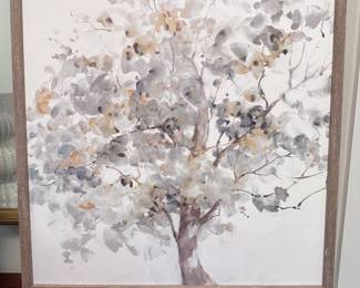 Abstract Tree Watercolor Framed Wall Art