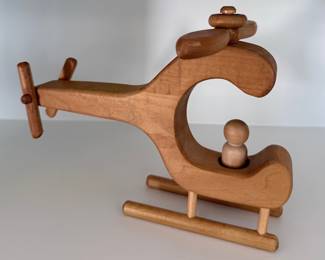 Handmade Wooden Helicopter Toy