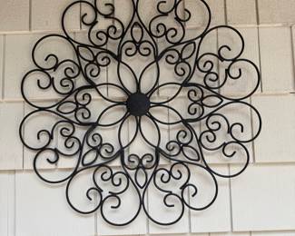 Black Metal Scrollwork Wall Decor