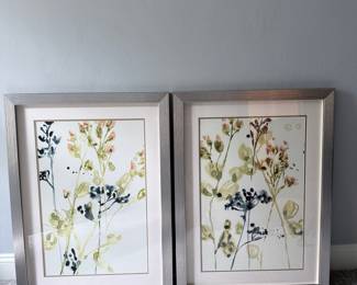 Pair of Botanical Watercolor Prints by Carol Robinson