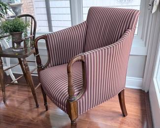 Southwood Sheraton Style Striped Armchair