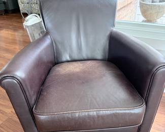 Brown Leather Club Chair