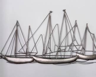 Metal Sailboat Wall Art