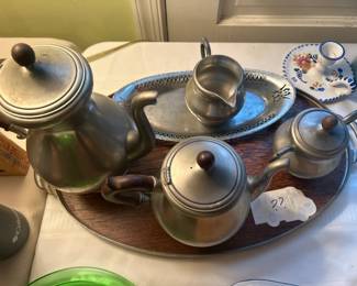 Pewter tea set