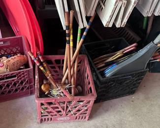 Various sporting equipment
