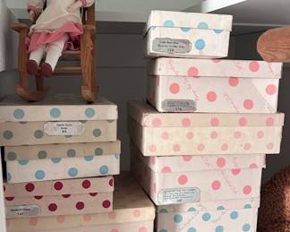 A dozen Nancy Ann Storybook Dolls