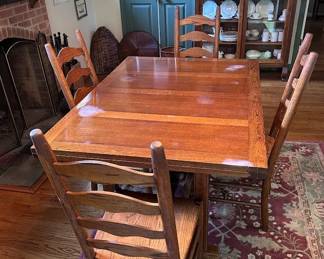 Vintage table with 4 chairs