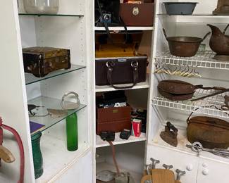 Copper, vintage decor and cameras and more