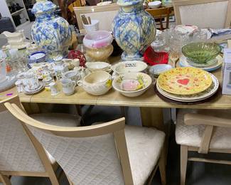 Another dining table and dishware