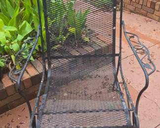 Woodard wrought iron mesh chair