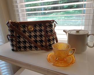 Spartina 449 Houndstooth/Marigold Iris Tea Cup