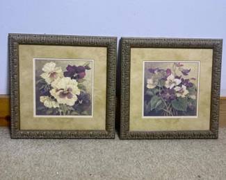 402 pairof12x125floralframedartprint